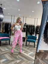 Pink Print Pants