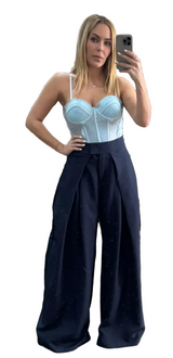 Navy Palazzo Pants