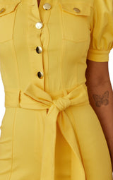 Short Sleeve Puff Jumpsuit