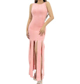 Pink studded dress