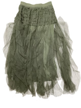 Olive Tulle Skirt