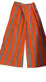 Stripe Pants -Orange Brown