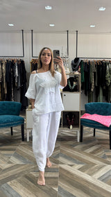 White linen set