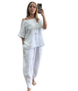 White linen set