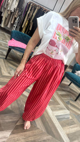Orange stripes Pants