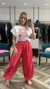 Orange stripes Pants
