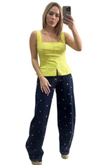 Barrel Denim Flower Jeans