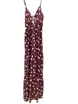 Burgundy  Dots Dress