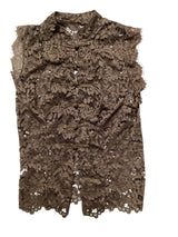 Black and Chocolate Lace Top