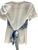 Solid T Shirt W Satin