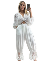 Mika White Lace Top