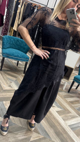 Black lace top