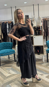 Black lace top