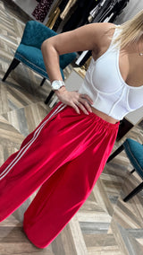 Red Satin Pants