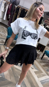 Black Lace Skort