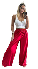 Red Satin Pants