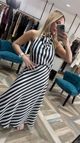 Black and White Stripe Skirt