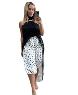 Black lace halter tunic