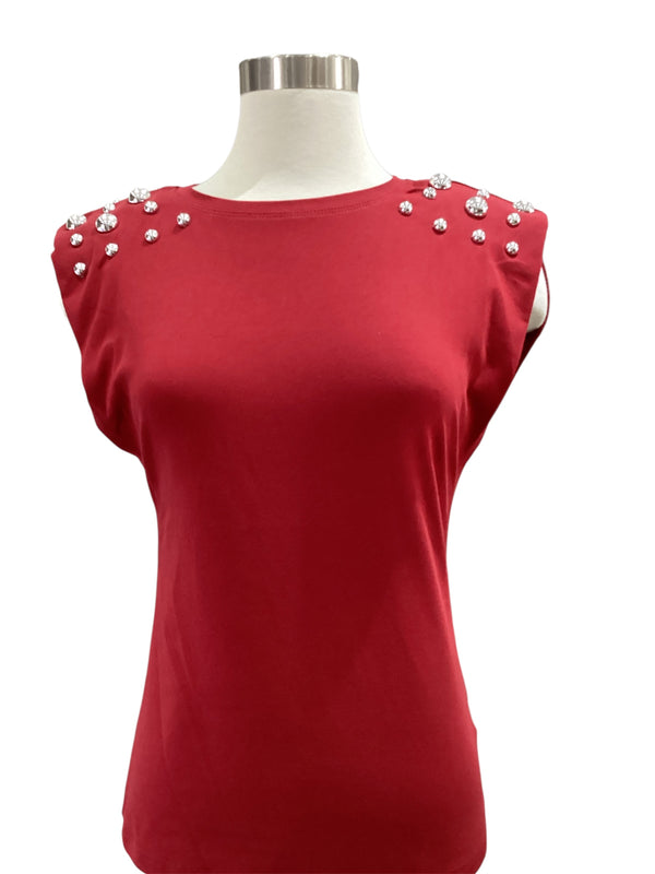 Burgundy Studs Top