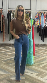 Brown Studs Top