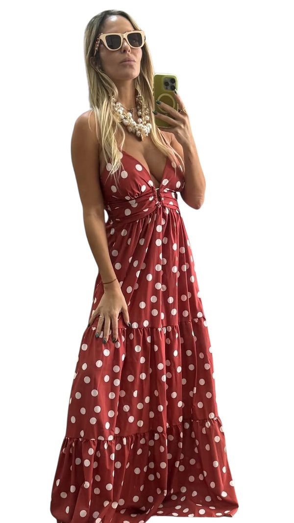 Polka Dots Maxi Dress