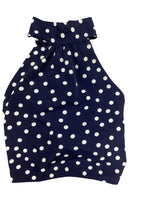 Navy /White Dots Top