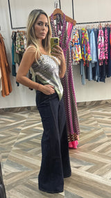 Paisley Olive Top