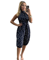 Navy /White Dots Top