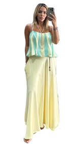 Yellow Bubble Stripe Top