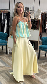 Yellow Bubble Stripe Top