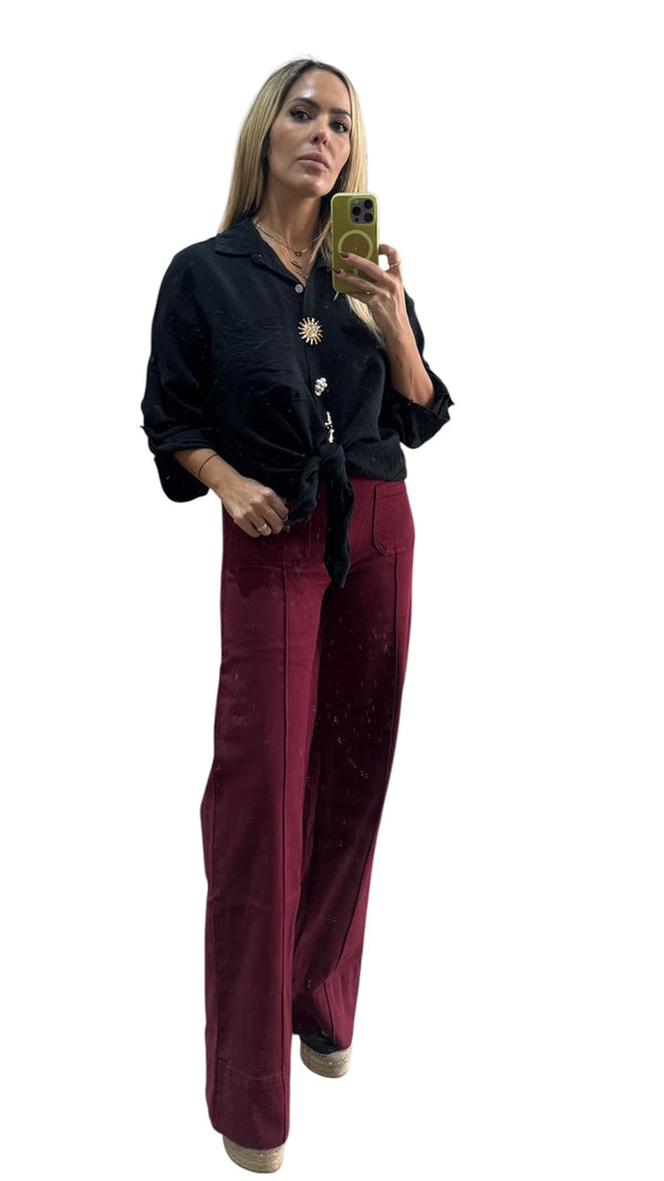 Burgundy Jeans
