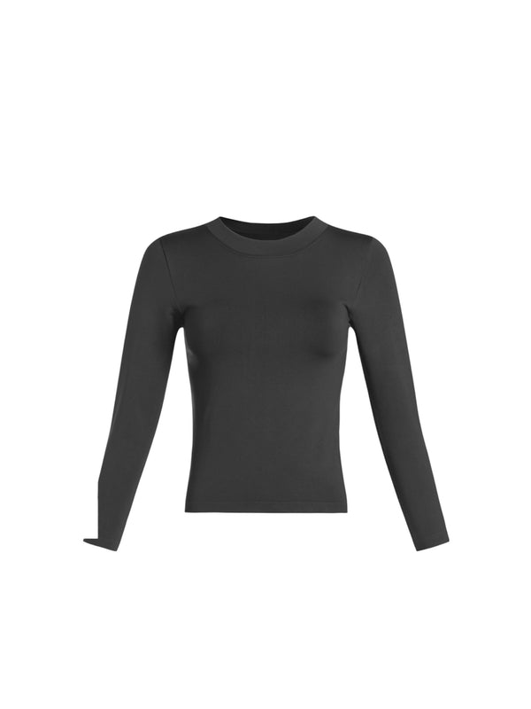 Smooth crew neck longsleeve top