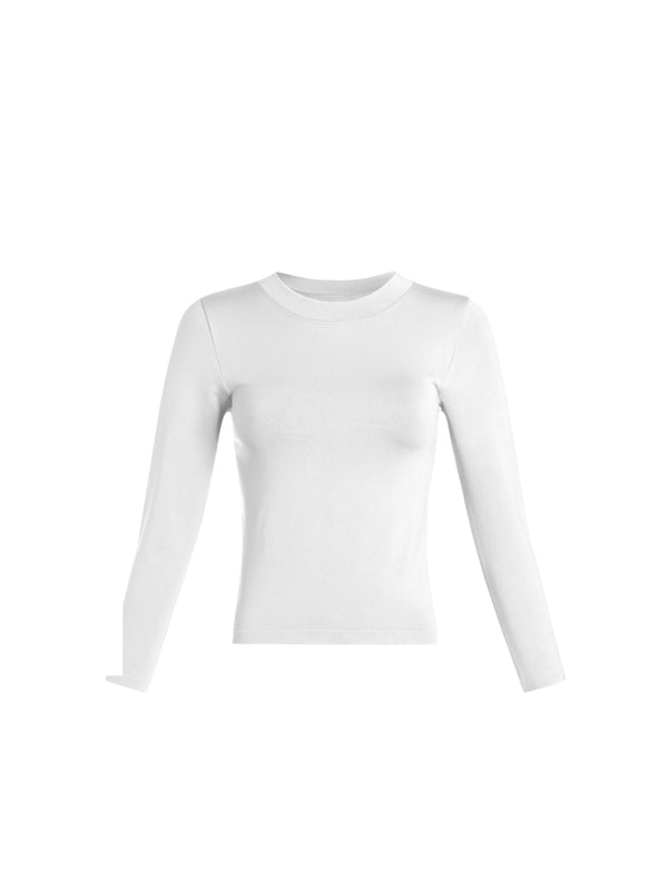 Smooth crew neck longsleeve top