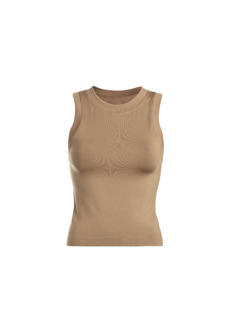 Smooth crewneck muscle tank