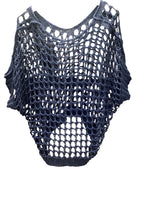 Navy Crochet Top
