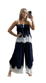 Navy Lace Set