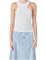 Asymmetrical Ribbed Top