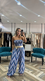 Zigzag Blue Jumper