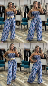 Zigzag Blue Jumper