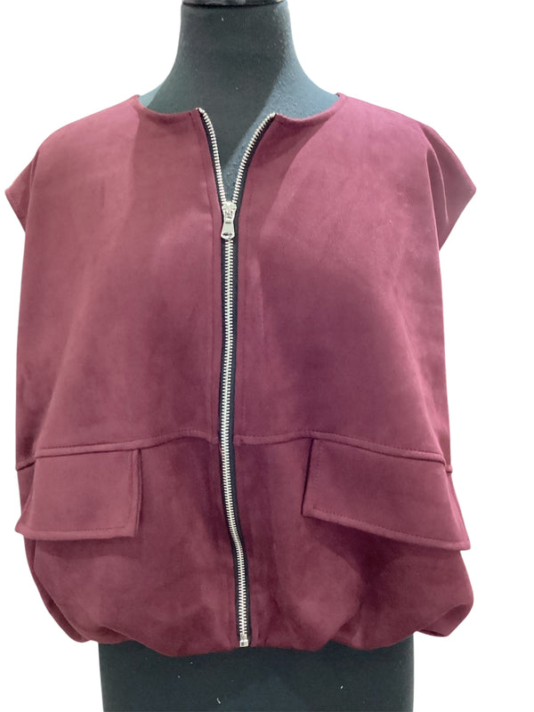 Wine Bomber Jacket