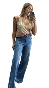 Orange Stripe Top