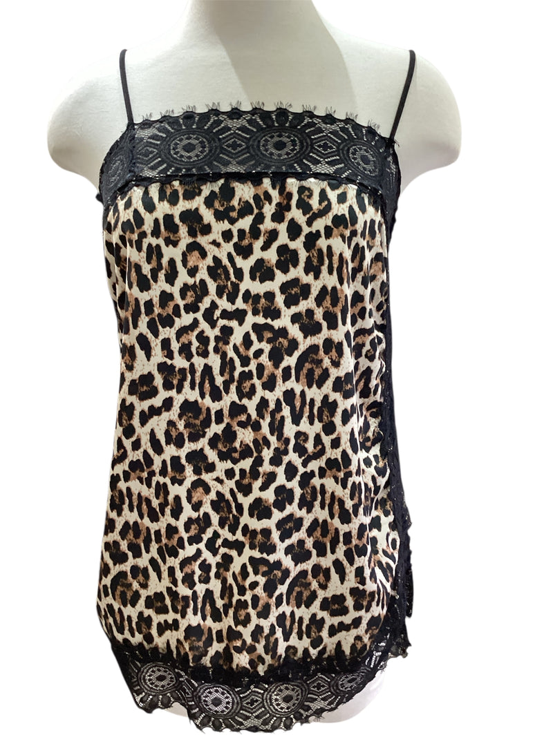 Animal Print Lace Top