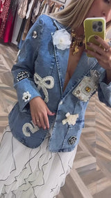 Pearl Denim Blazer PREORDER