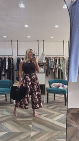 Brown Camo Capri Pants
