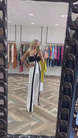 Ribbon Open Jumpsuit