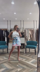 Coastal Print Wrap Skirt