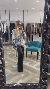 Black Animal Print Blazer