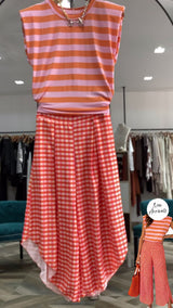 Orange /Pink Stripe Top