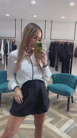 High Waist Pleats Shorts