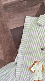 Blazer Style Top With Connected Shorts Romper